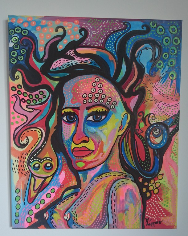 Zippora Meijer /Sahanaja  - The Mother Of The Birds - acryl op canvas 40 x 50 cm kopen? Bied vanaf 1!
