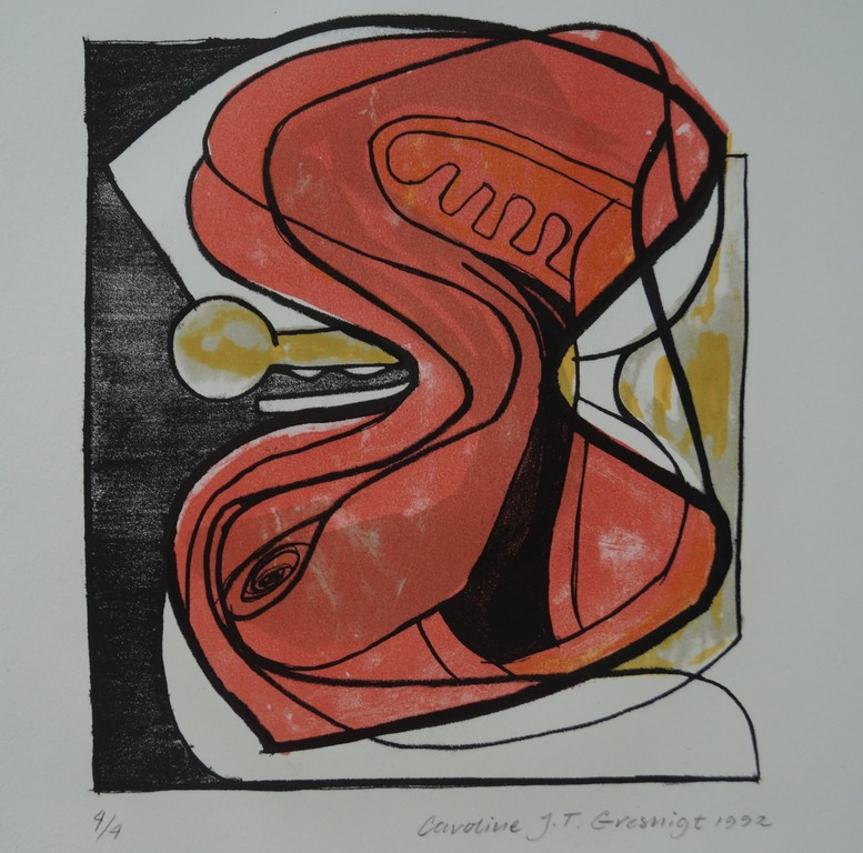 Caroline Gresnigt - gesigneerde litho - 4 ex.  kopen? Bied vanaf 1!