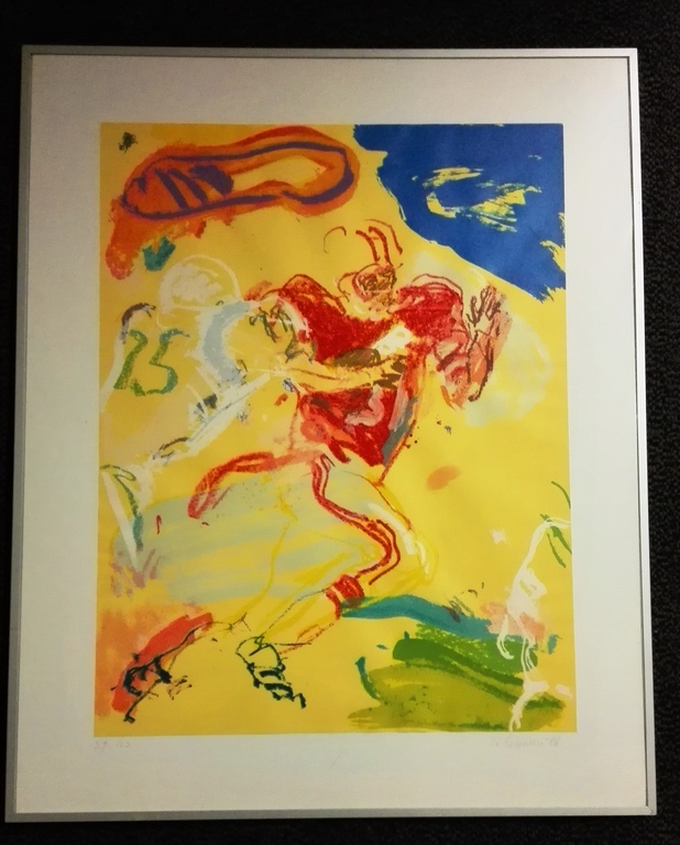 Jan van Diemen, Match, zeefdruk, gesigneerd 37/120 1986 kopen? Bied vanaf 15!