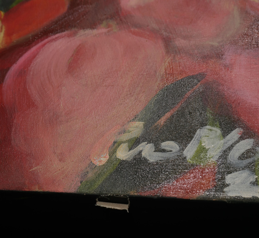 Peter van der Ploeg: Olieverf op doek, Tussen de bloemen  kopen? Bied vanaf 100!