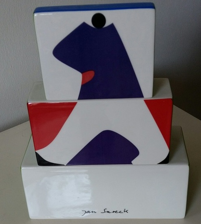 Jan Snoeck, (*1927) drie delig keramisch object kopen? Bied vanaf 100!