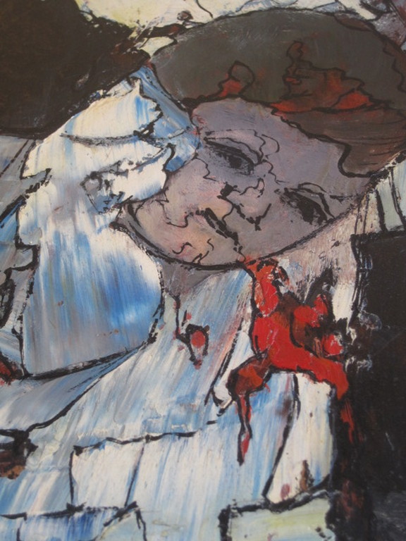 GROOT gelaagd olieverf op paneel  "Droomland"  van Roel Dozeman (1924-1996)   kopen? Bied vanaf 1!