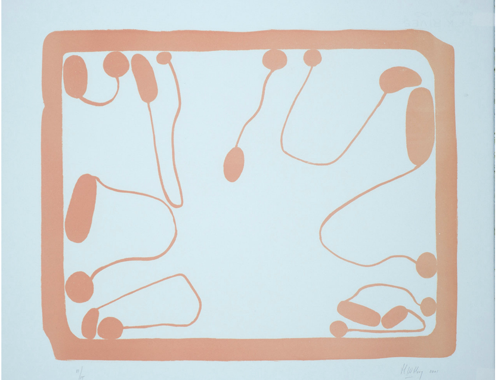 Hans Hovy: Litho, Floating -Ingelijst verkocht voor € 55!