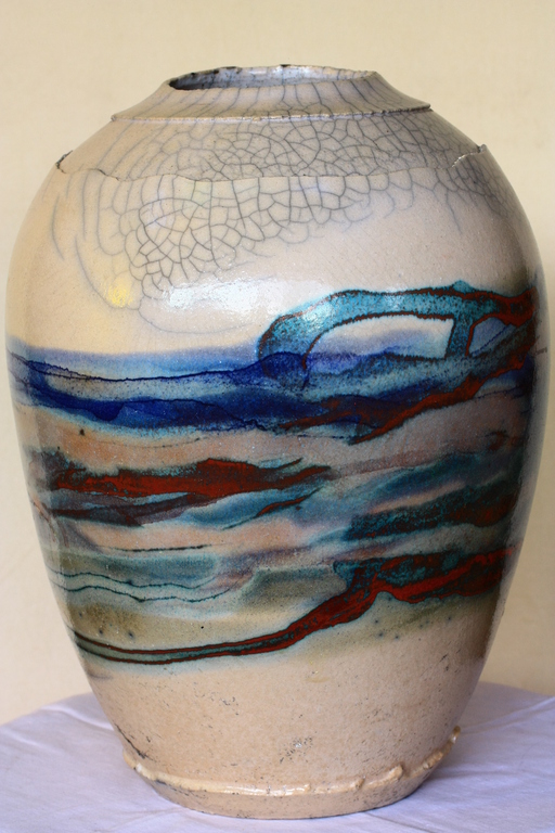 Tjabel Klok, Keramiek, Raku vaas kopen? Bied vanaf 100!