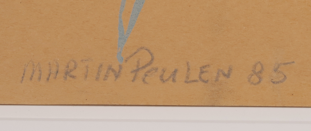 Martin Peulen: Acryl en houtskool op papier, Zonder titel kopen? Bied vanaf 35!