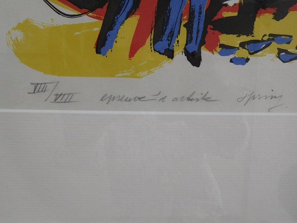 Anton Rooskens, "Spring", litho 1972, EA VIII/VIII, gesigneerd en ingelijst kopen? Bied vanaf 250!