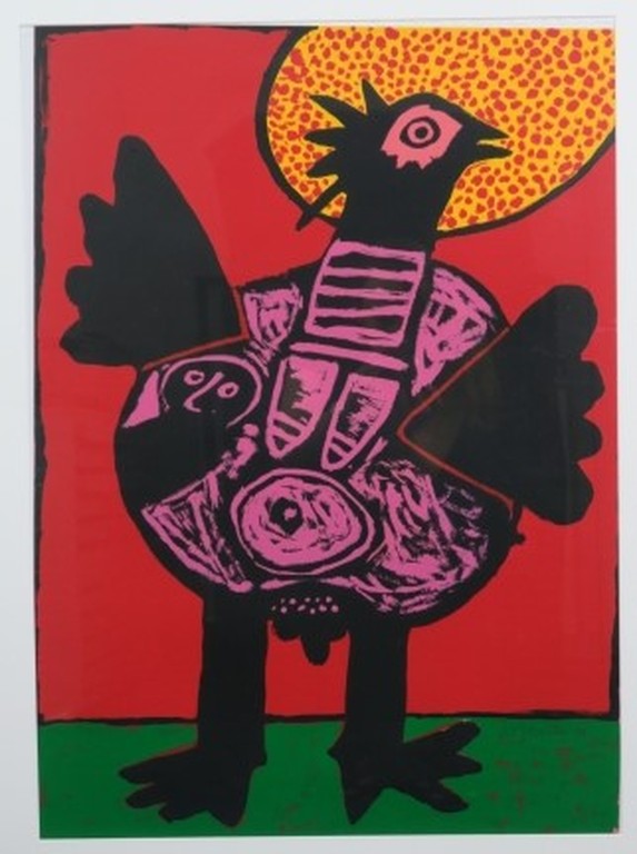 Corneille: Zeefdruk, Vogel - Ingelijst (groot) kopen? Bied vanaf 180!