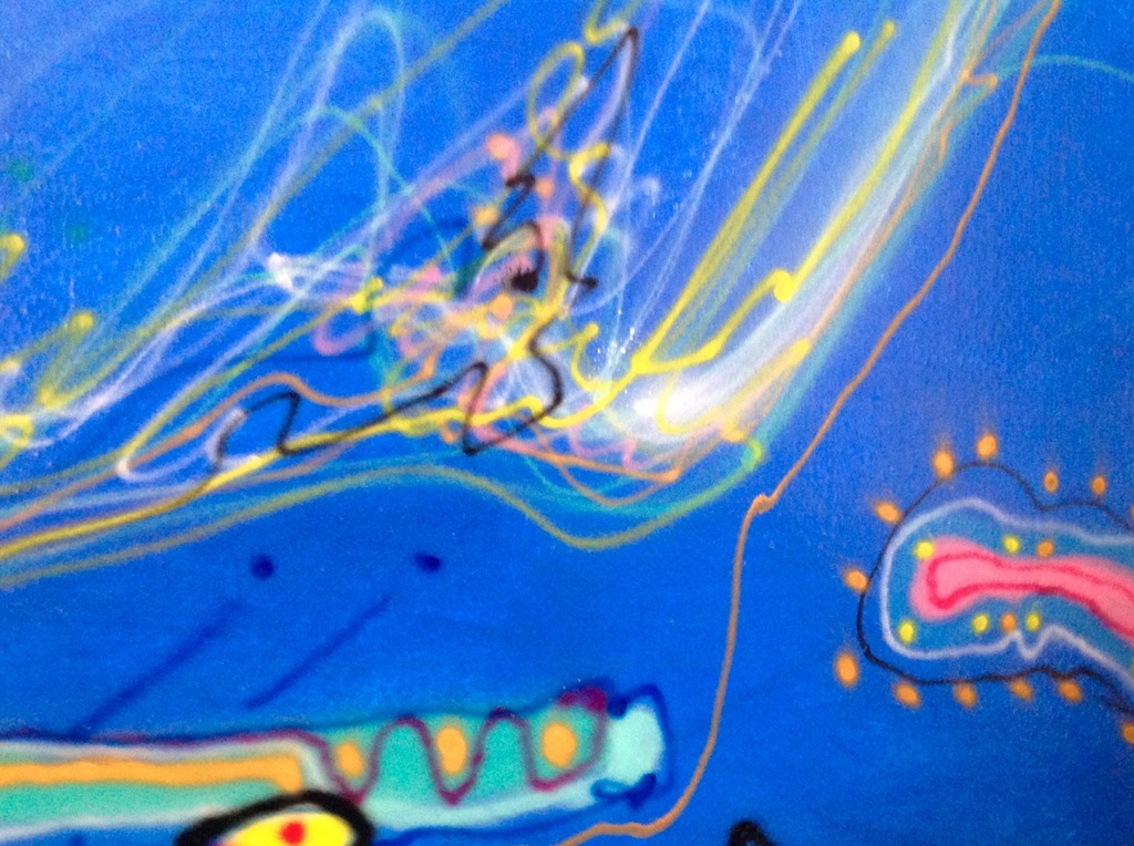 Pierre van Dijk " Blauw " Olie op linnen , Airbrush kopen? Bied vanaf 950!