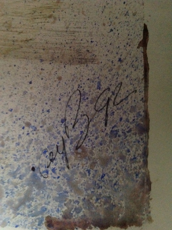 Toegeschreven aan Hey Ans, gesigneerd , blad 2 zijden beschilderd,  1992 kopen? Bied vanaf 1!