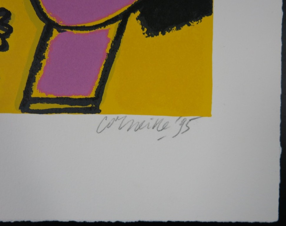 Corneille: Zeefdruk, Z.T. vrouw en vis kopen? Bied vanaf 70!