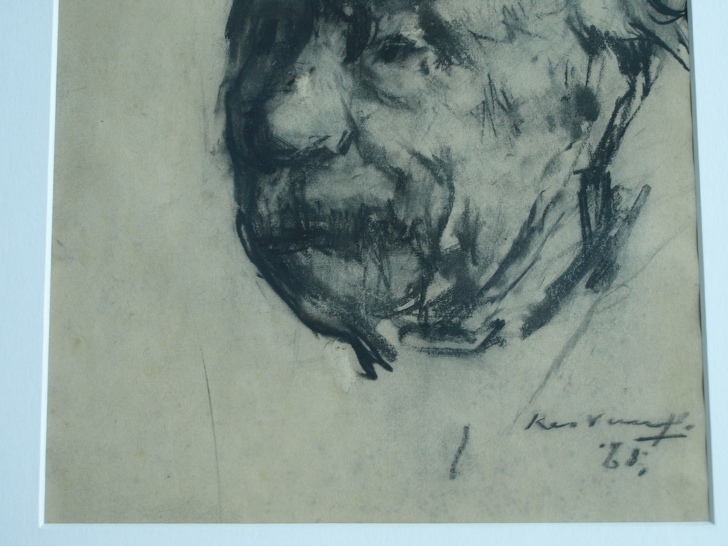 Kees Verwey â�� Houtskool , Zelfportret - gesigneerd & ingelijst â�� 1968 kopen? Bied vanaf 300!