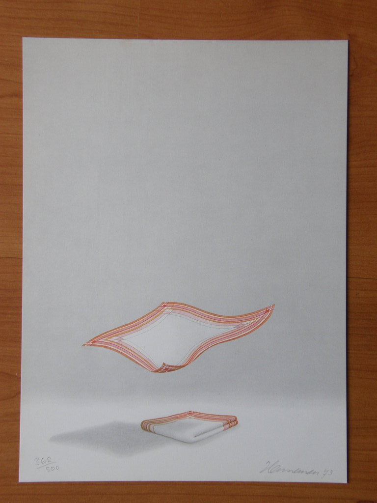 Jeroen Henneman: Quadri, 1973, potlood gesigneerd verkocht voor € 65!