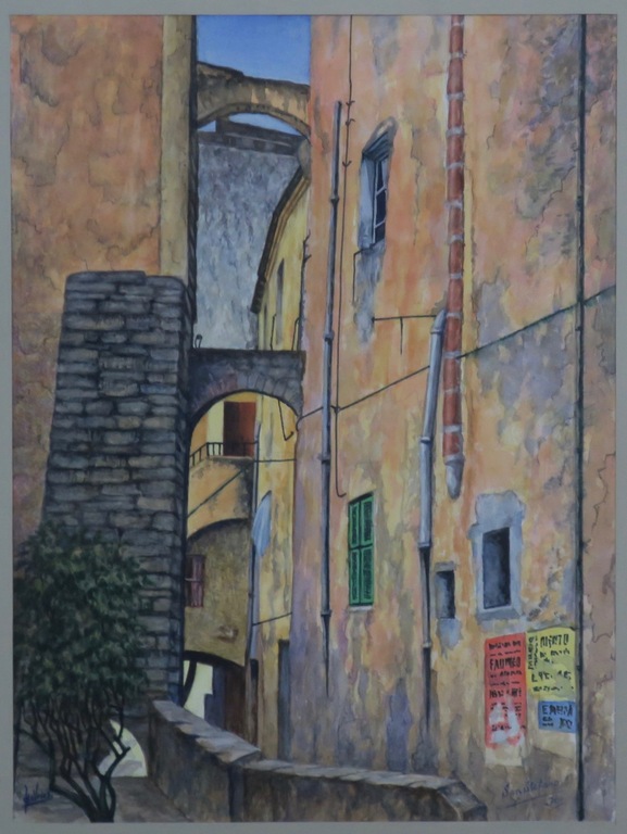 Jan P.A. de Vries: Aquarel, San Stefano - Ingelijst kopen? Bied vanaf 1!