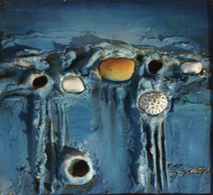 Gérard Grassère- 'Sealife' - acryl/gemengde techniek op paneel kopen? Bied vanaf 100!