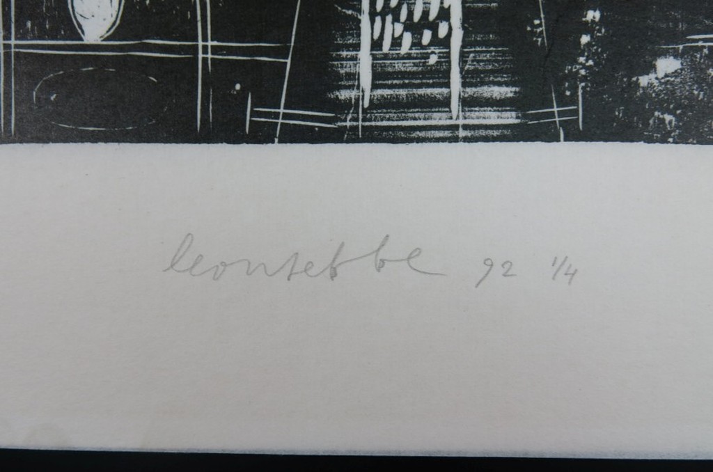 Leon Tebbe: Houtsnede op Japans papier, Abstract kopen? Bied vanaf 1!