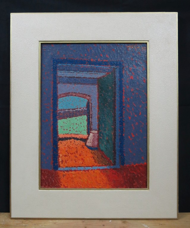 Jac Thijmen de Mik: Olieverf op doek, Gang met doorkijk -Ingelijst kopen? Bied vanaf 100!