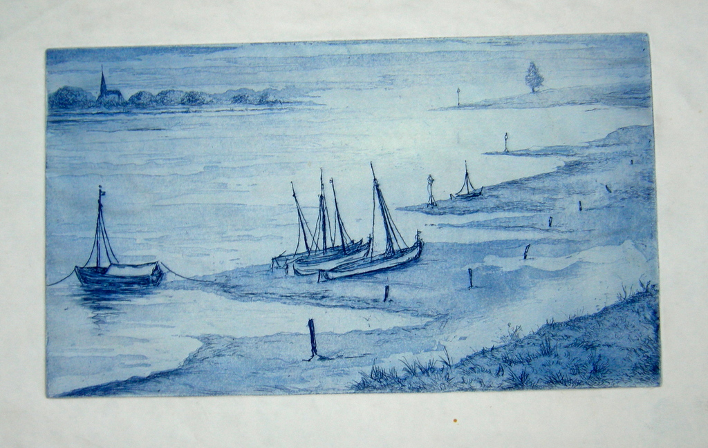 Dick van Luijn, ets met aquatint, zonder titel kopen? Bied vanaf 5!
