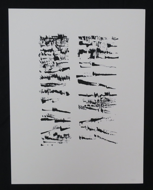 Lot van 3 zeefdrukken van Maarten Beks: o.a. , Abstract landschap I en II kopen? Bied vanaf 20!