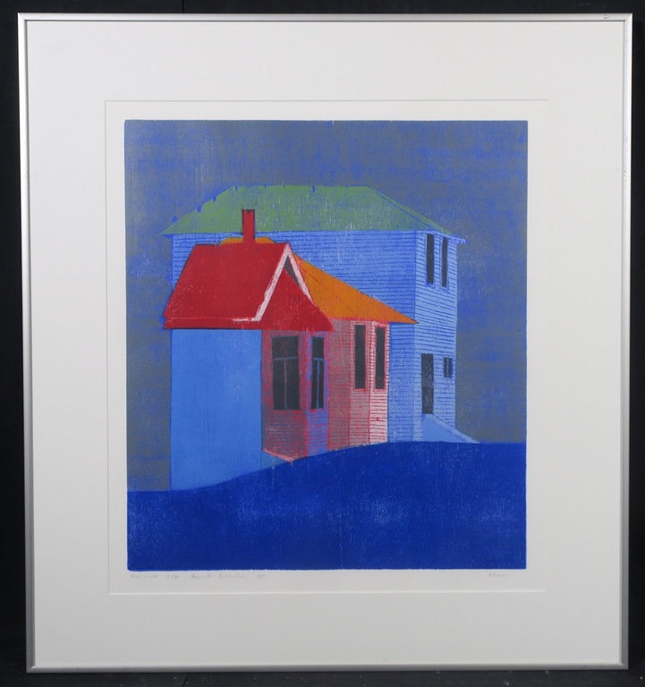 Henriette Boerendans: Houtsnede, Februari - Ingelijst verkocht voor € 40!