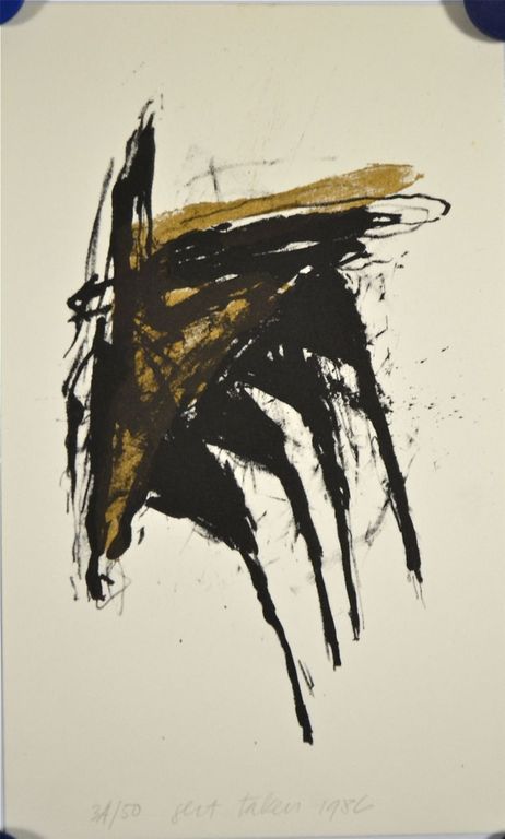 Gert Taken: Litho. Abstracte voorstelling kopen? Bied vanaf 1!