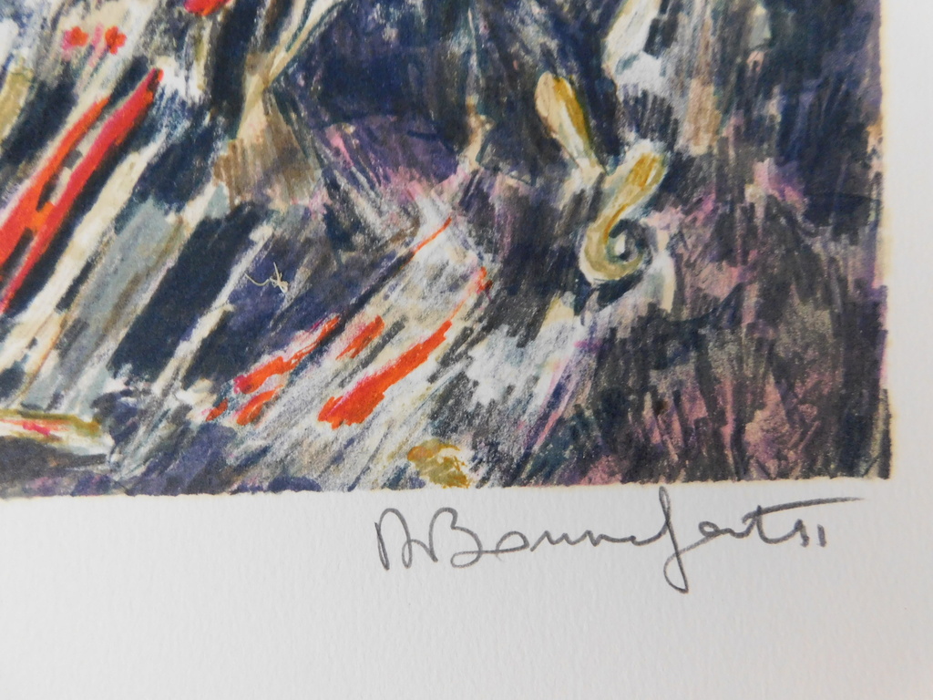 Alain Bonnefoit - Kleurenlitho - Nu au Sofa Noir kopen? Bied vanaf 85!