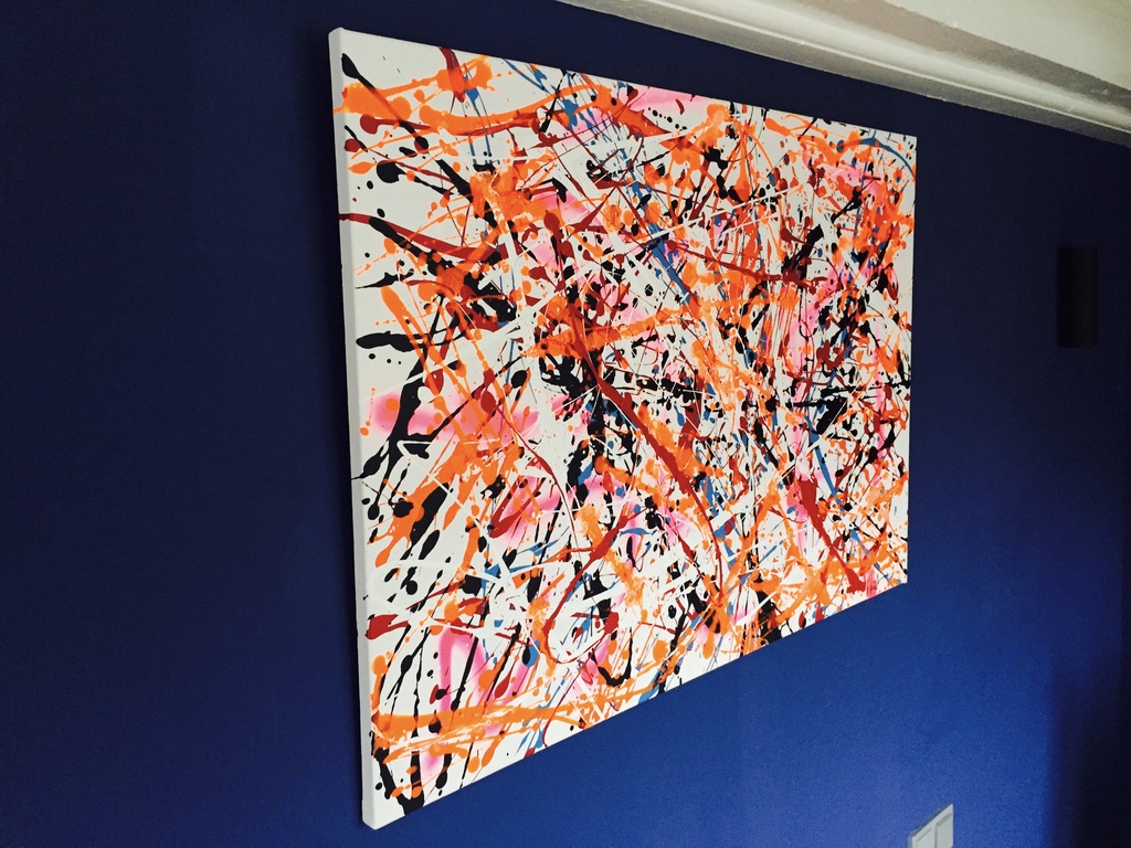 ORIGINEEL - RICK TRIEST -  ORANGE IS WAITING FOR PINK TO HAPPEN kopen? Bied vanaf 75!