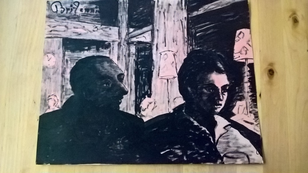 Jurcka, willem, Tekening, cafe scene  verkocht voor € 40!