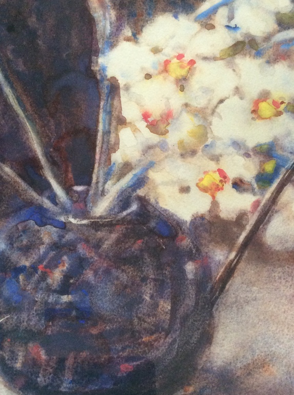 Aquarel bloemen in ronde vaas Thamine groenveld 1871-1938 kopen? Bied vanaf 85!