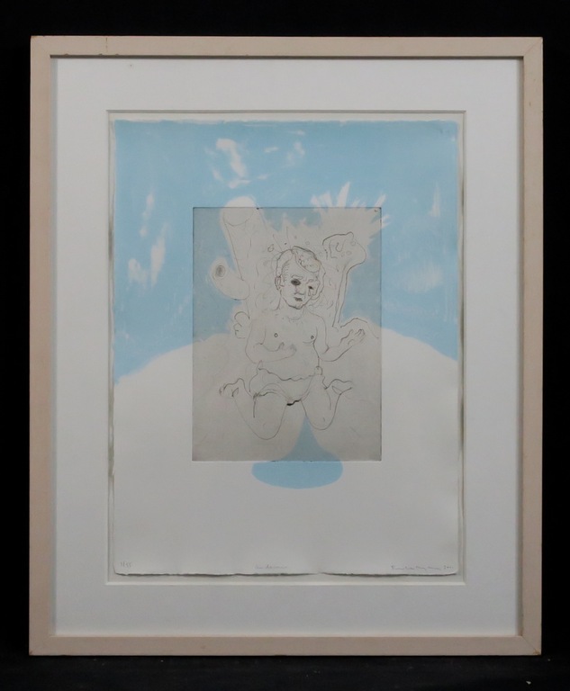 Rinke Nijburg: Gemengde grafische techniek, De dauw - Ingelijst kopen? Bied vanaf 20!