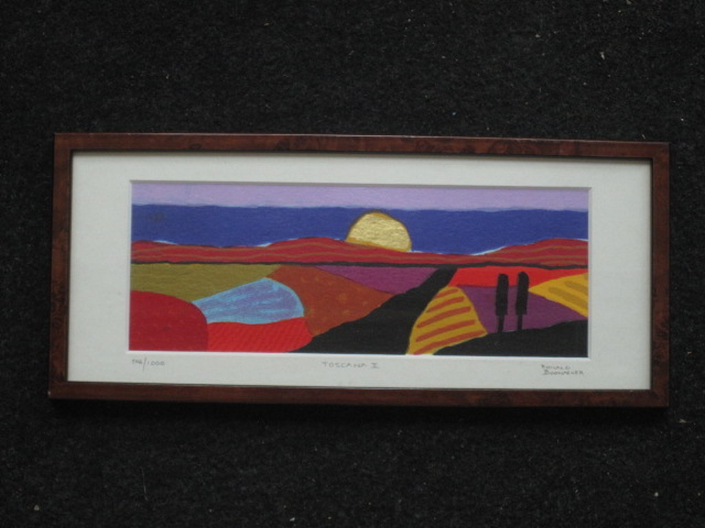 karakteristieke zeefdruk van Ronald Boonacker 1955- "Toscana II" handgesigneerd kopen? Bied vanaf 1!