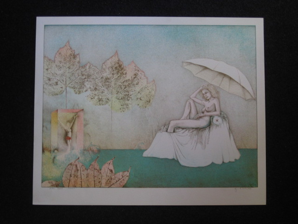 Virtuose Lithografiekunst van Georg Hadeler (1939-) "Octobre" gesigneerd kopen? Bied vanaf 1!