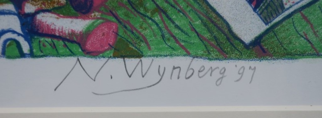 Nicolaas Wijnberg: Litho, Hommage aan Cezanne en Picasso - Ingelijst kopen? Bied vanaf 40!