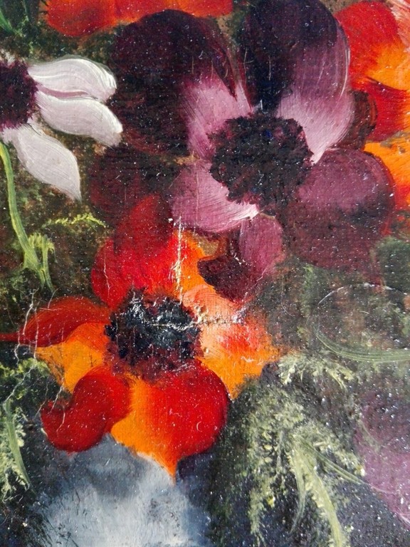 Onbekend (19e/20e eeuw): Olieverf op doek,  Stilleven met onduidelijke signatuur kopen? Bied vanaf 45!