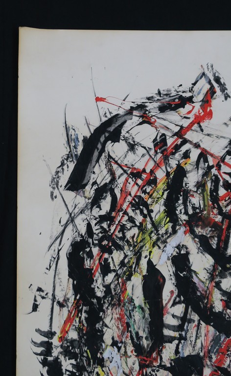 Onbekend gesigneerd: Acryl op papier, Abstracte compositie kopen? Bied vanaf 1!