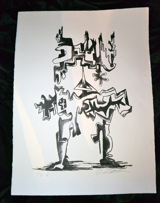 Zadkine - Litho - E.A. - La révolution du plancher  verkocht voor € 100!
