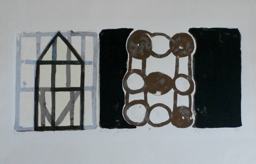 Piet Warffemius - litho: Huis - 1995 verkocht voor € 75!
