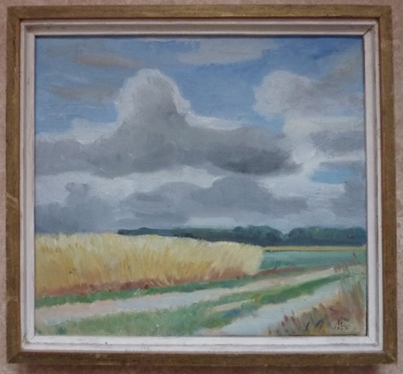 HAN KRUG - Olieverf op doek "Landschap" 1971 kopen? Bied vanaf 45!