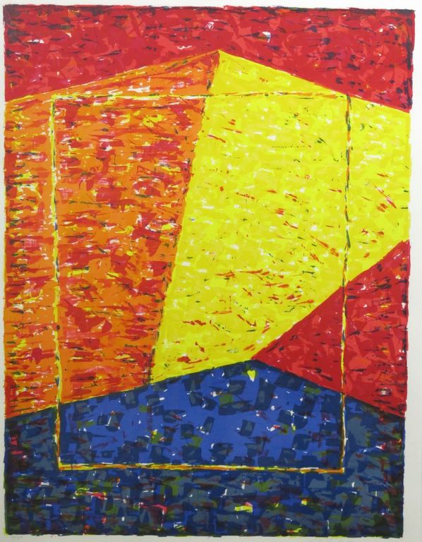 Pia Andersen: Zeefdruk, Paisaje d'otono -Ingelijst verkocht voor € 170!