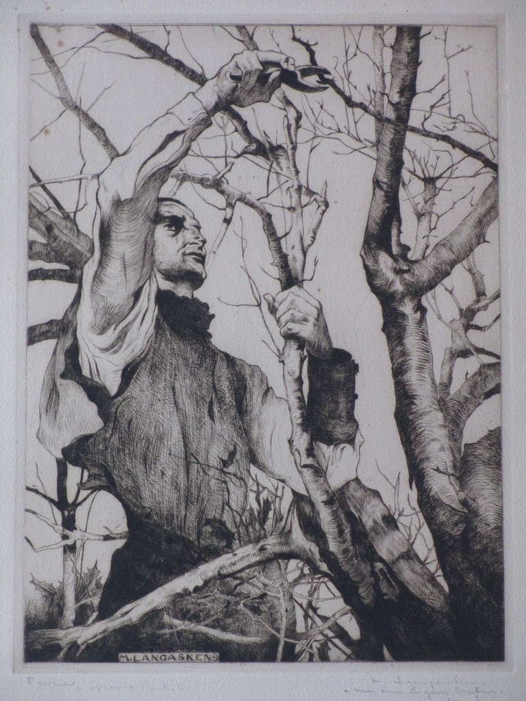 Maurice Langaskens, De Snoeier, Ets verkocht voor € 40!