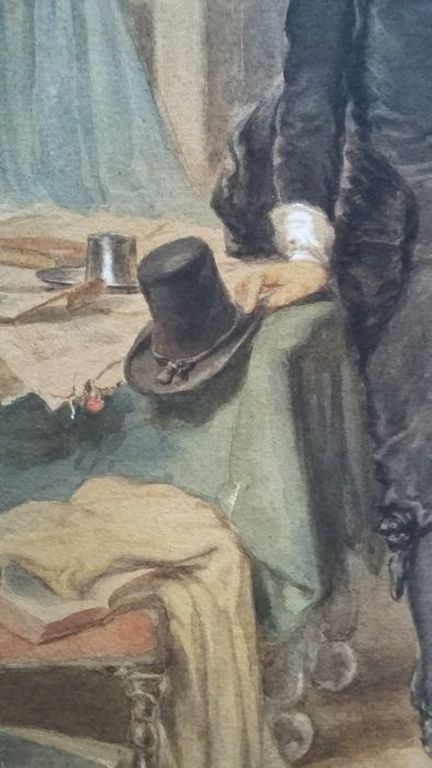 Pieter Alardus Haaxman (1814-1887) - Vor der Abreise  kopen? Bied vanaf 265!