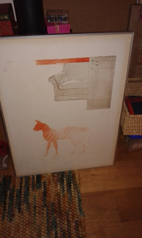 Litho 'Kat met fauteuil' door Peter Bes kopen? Bied vanaf 1!