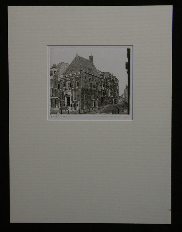 Wim van der Meij, gesigneerde ets, Haarlem De Hoofdwacht kopen? Bied vanaf 50!