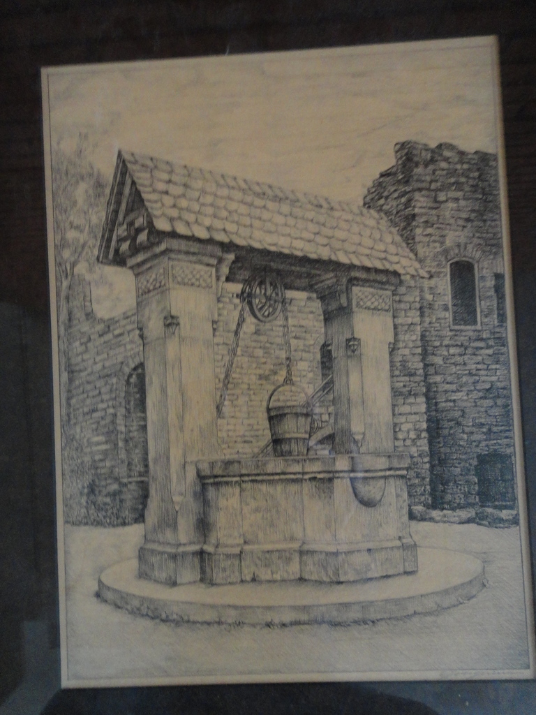 hollandse school, gesigneerd Jongerius, ets, waterput kopen? Bied vanaf 1!