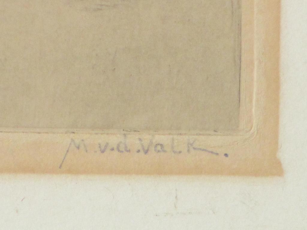 Maurits van der Valk, Molen in puur Hollands landschap, Ets kopen? Bied vanaf 35!