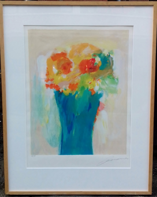 Zeefdruk van Eugene Brands ( CoBrA) - Blauwe Vaas kopen? Bied vanaf 275!