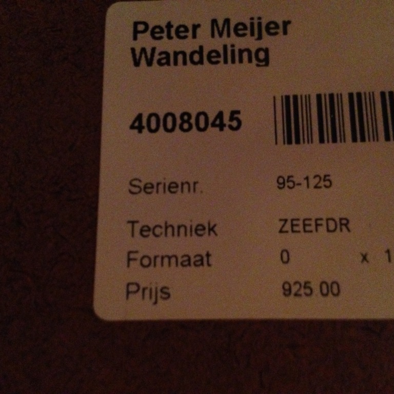 Peter Meijer, Zeefdruk, Wandeling, 67 x 133 , 95/125 kopen? Bied vanaf 195!