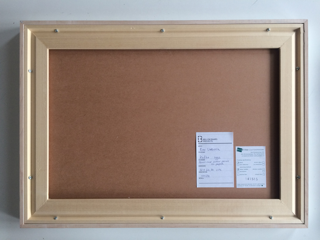 Emo Verkerk, Kafka, 1992, pencil and color pencil on paper   kopen? Bied vanaf 390!