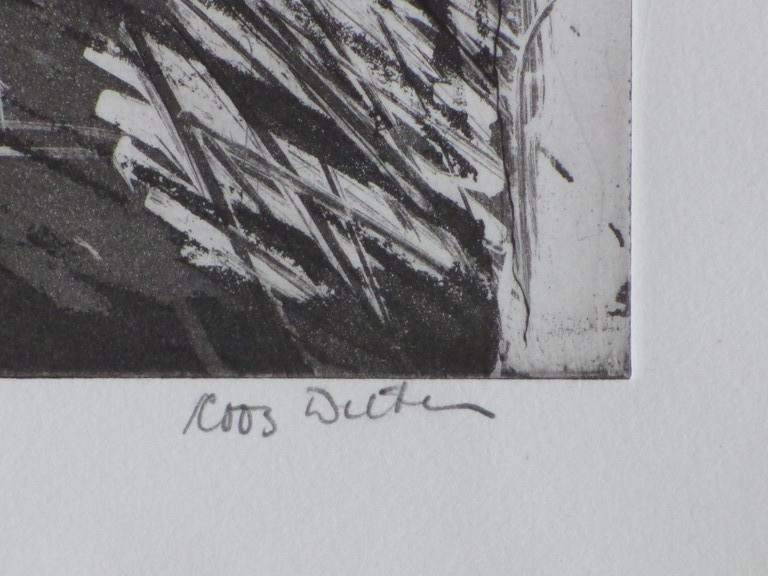 Coos Dieters - Coos Dieters, Abstracte wens, Ets kopen? Bied vanaf 1!