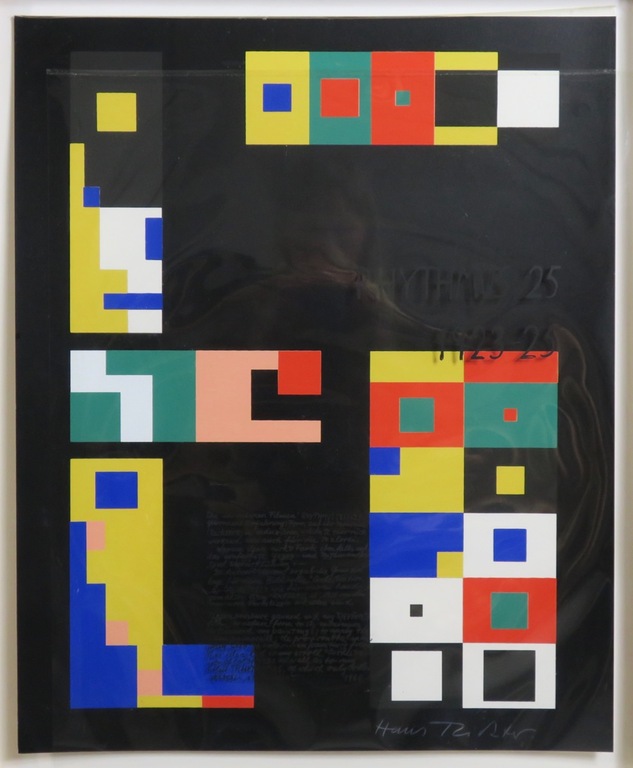 Hans Richter: Zeefdruk met transparante folie, Rhythmus 25 - Ingelijst kopen? Bied vanaf 200!