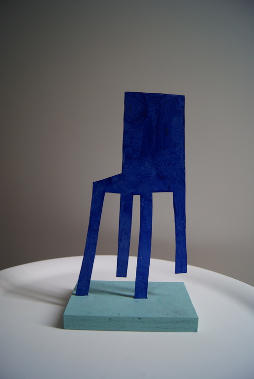 Klaas Gubbels handbeschilderde blauwe stoel - oplage 6 ex. kopen? Bied vanaf 450!